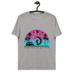 Rock a blast from the past with this groovy retro surf shirt. It features a rad silhouette of a palm tree with an orange sun. Made from a comfy cotton blend, this shirt is perfect for catching waves or hanging out beachside