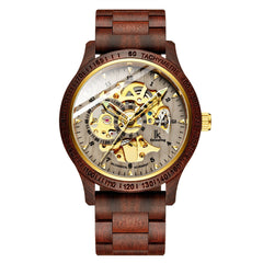 Classic Wooden Men's Mechanical Watch