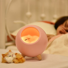 Bionic Cat Sleepless Dimming Atmosphere Night Light Room Decoration Lamp Holiday Gift